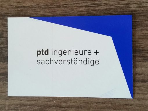 Geschäftsausstattung ptd Ing.-GmbH